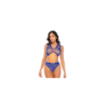 Body en résille bleu avec chaînes dorées - Mapalé
